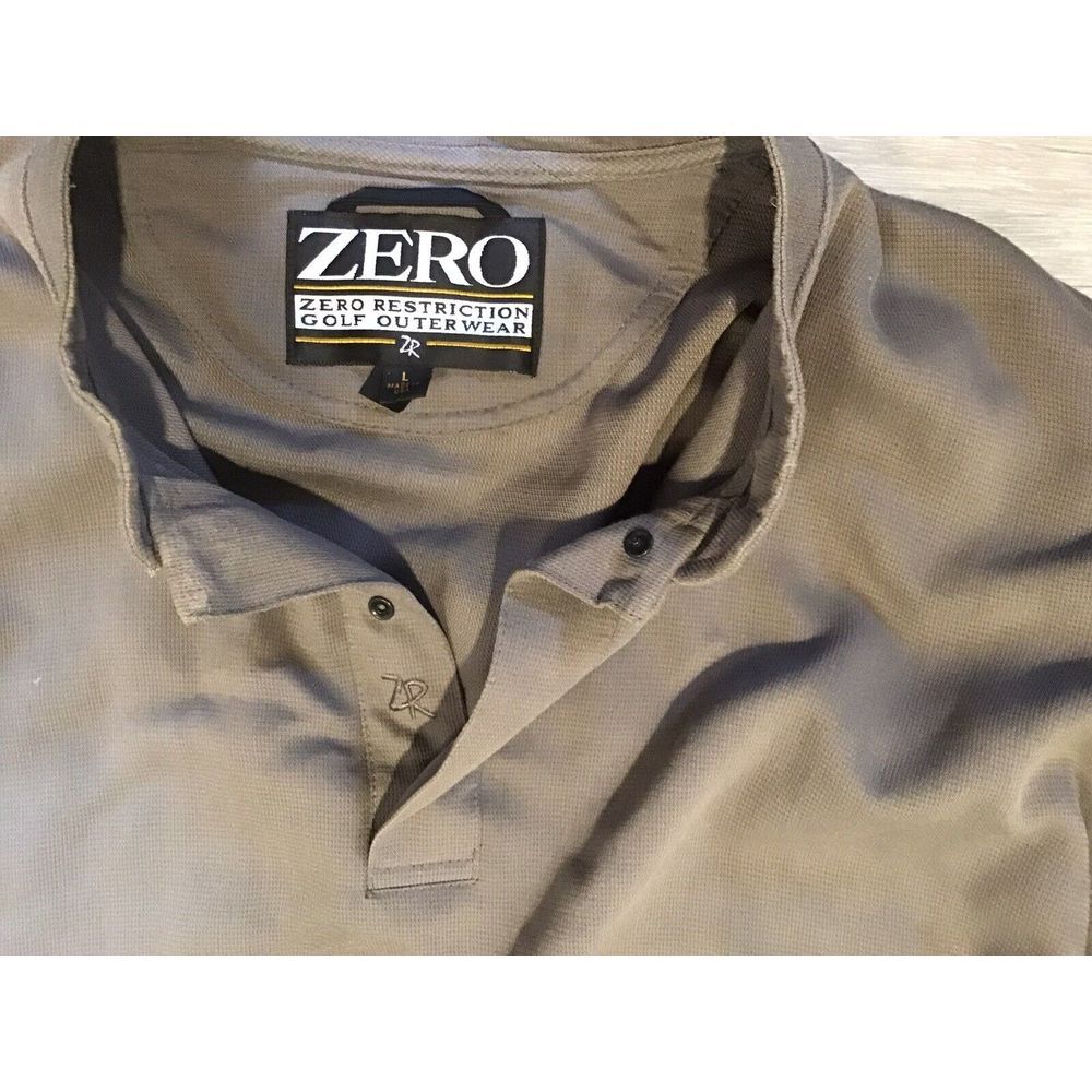 Mens Zero Restriction Gray Golf Quarter Snap Pullover Size Large - Picture 4 of 7